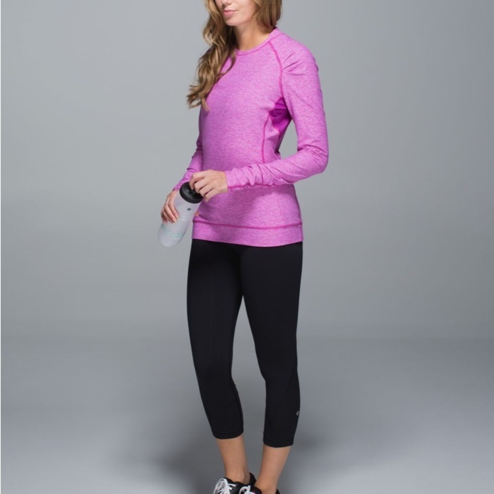 Lululemon Think Fast Long Sleeve Heathered Violet Size 10